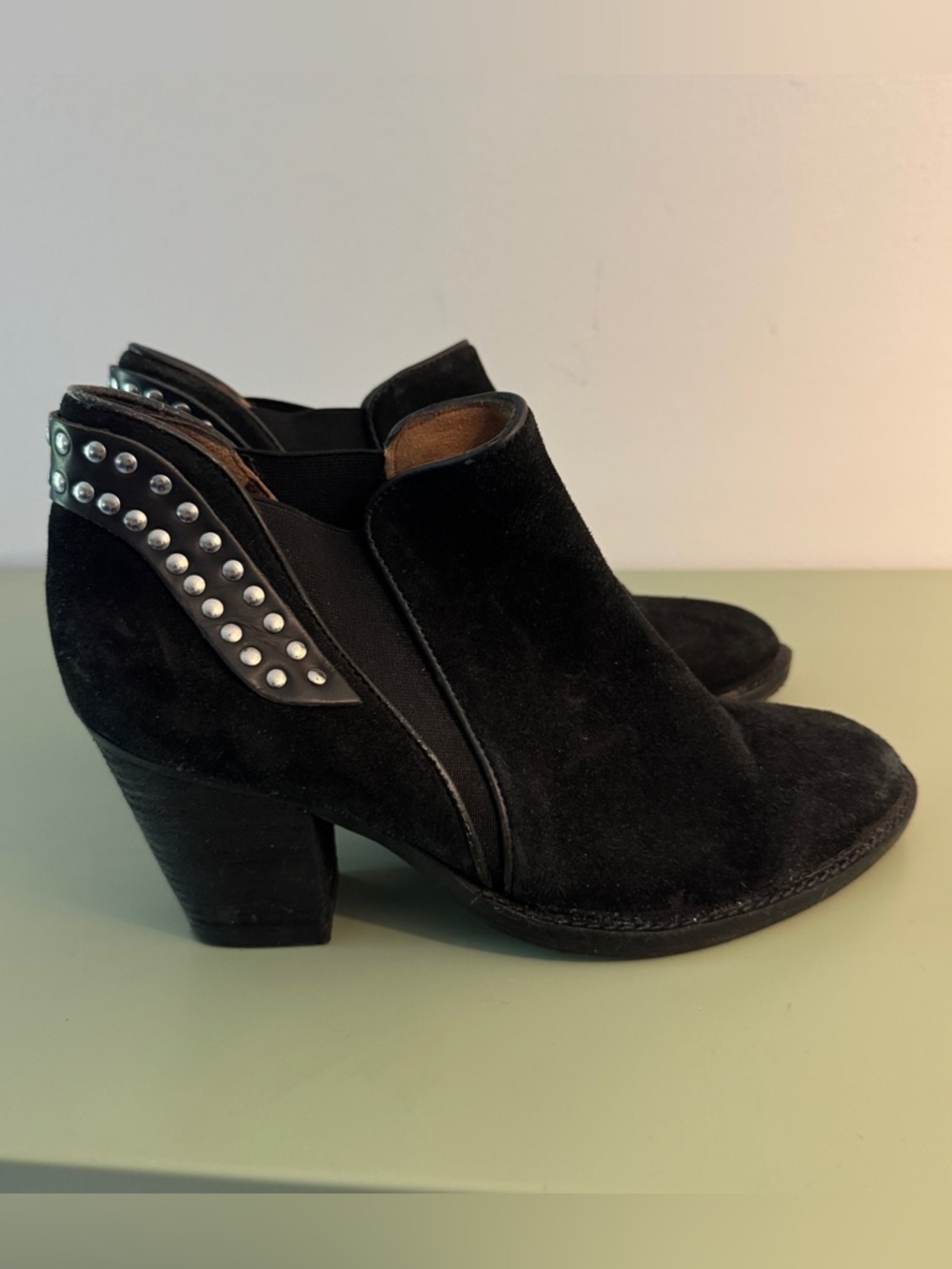 Jeffrey Campbell Kabru Suede Leather Studded Ankle Booties